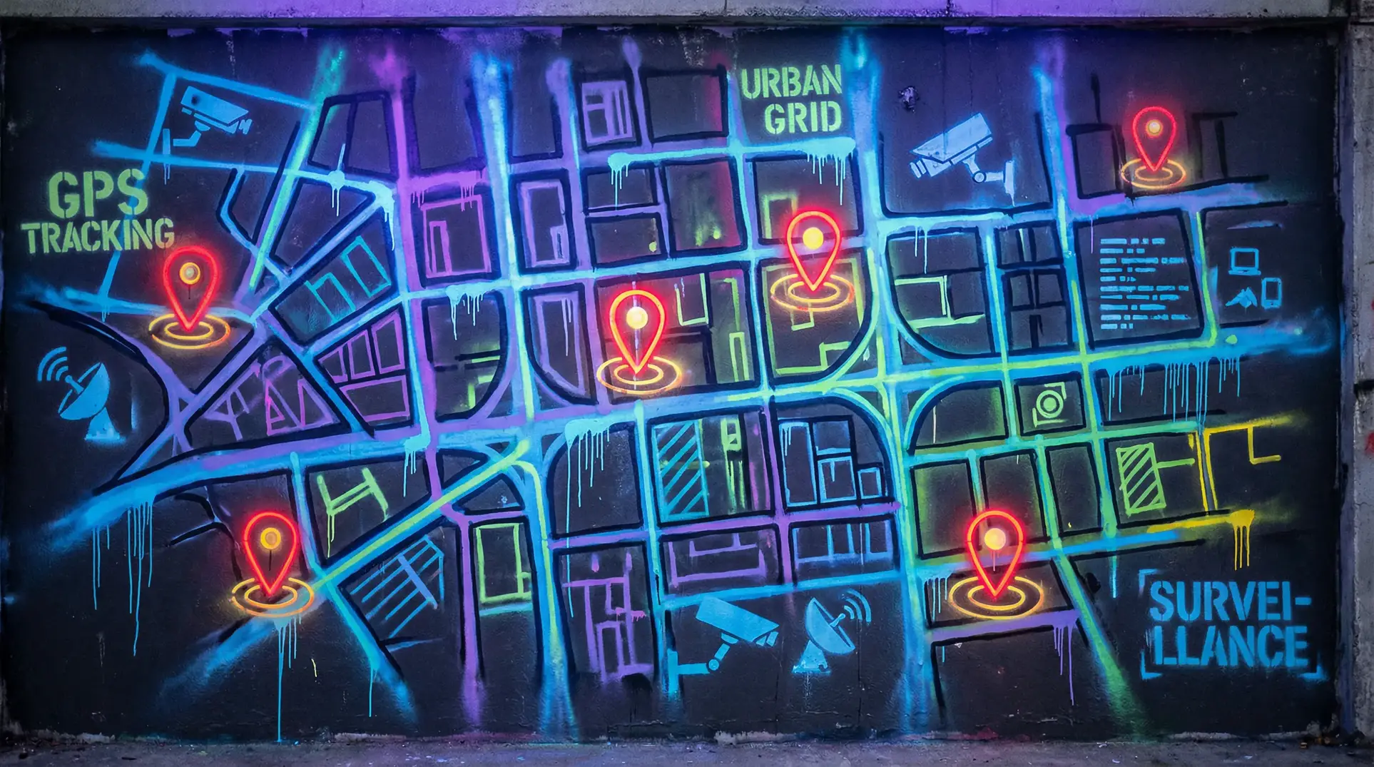 风月掠影在线观看 狗仔追踪地图 - 城市涂鸦风格